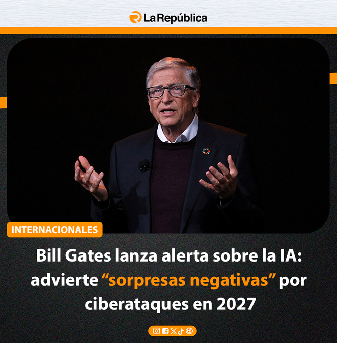 Bill Gates lanza alerta sobre la IA: advierte “sorpresas negativas” por ciberataques en 2027 - Cover Image